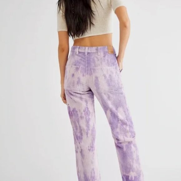 Free People Reese Pitched Straight Cord Jeans in Moonlit Orchid Size 31 NWT - Picture 2 of 10